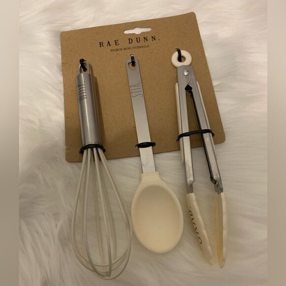 Rae  Dunn 3 pc Mini Utensil Set Brand New - Picture 3 of 8